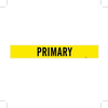 Brady B-946 Black on Yellow Vinyl Self-Adhesive Pipe Marker - 2 1/4 in Height - 2 in Character Height - 14 in Length - Printed Msg = PRIMARY - 7220-1 - 754476-76666 - R. S. Hughes Company, Inc.