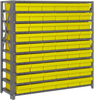 Open Shelving, 7Shelves, 54Bins, Yellow; Shelving Unit Type Quantum Storage - 44AC8785 - Newark, An Avnet Company