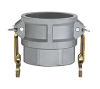 Aluminum Part D Female Coupler x Female NPT -- AL-D050 - Image