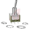 SWITCH,TOGGLE,SUBMINIATURE,BAT LEVER,THREADED BUSHING,SOLDER LUG,DPDT -- 70192086