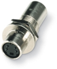 Feed-Thru Panel-Mount Adapter, Female/Female, 4-Pin Mini DIN - FM041 - Visual Sound, Inc.