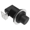 Push-to-Close Latch, Push Button, No Restriction, Latch Only, Plastic, Black -- 93-308 - Image