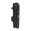 Swinghandle Latch, Medium Size - 125 mm , With Padlock Hasp, Use with Linear Actuator or as Single Point Latch, 5 mm Double Bit DIN, Sealed, Zinc Alloy, Powder Coated, Black - H3-50-471-150 - Southco