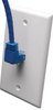 Cat6 Gigabit Molded Patch Cable (RJ45 Right Angle Up M to RJ45 M) - Blue, 5-ft. -- N204-005-BL-UP