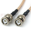 BNC Male to BNC Male Cable RG-142 Coax in 18 Inch and RoHS Compliant - SCA23142-18 - Fairview Microwave Inc.