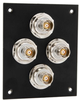 4 JACK PANEL INSERT BULKHEAD REAR MOUNT TRB 3 LUG ISOLATED - REF00217 - MilesTek Corporation