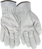 Red Steer 15110 Gray Large Cowhide Suede Leather Driver's Gloves - Keystone Thumb - Uncoated - 15110 LG - 15110 LG - R. S. Hughes Company, Inc.