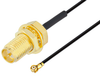 Reverse Polarity SMA Female Bulkhead to WMCX 1.6 Plug Cable 12 Inch Length Using 0.81mm Coax, RoHS - PE3CA1021-12 - Pasternack