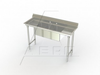 CS Series, Convenience Store Sink - 3CS3-1410-17.5LR - AERO Manufacturing Company