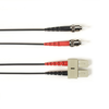 30m (98.4ft) STSC BK OM3 MM Fiber Patch Cable INDR Zip OFNR - FOCMR10-030M-STSC-BK - Black Box