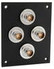 4 JACK PANEL INSERT BULKHEAD FRONT MOUNT TRB 3 LUG ISOLATED - REF00216 - MilesTek Corporation