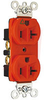 Receptacle, Isolated Ground Duplex Receptacle, 20A, 125V, 5-15R NEMA, Orange - 70050667 - Allied Electronics, Inc.