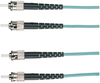 1m (3.2ft) STST Aqua OM3 MM Fiber Patch Cable INDR Zip OFNR - EFNT010-001M-STST - Black Box