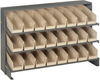 Sloped Bench Rack, 3Shelves, 24Bins, Iv; Shelving Unit Type Quantum Storage - 44AC6428 - Newark, An Avnet Company