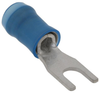 Terminal, Spade/fork, #6, Crimp, Blue; Product Range Multicomp Pro - 34P2193 - Newark, An Avnet Company