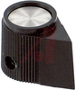 Knob; ABS; Round Pointer; Black; 1/8 in.; 0.500 in.; Gloss -- 70206975 - Image
