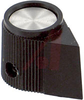 Knob; ABS; Round Pointer; Black; 1/8 in.; 0.500 in.; Gloss - 70206975 - Allied Electronics, Inc.