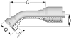 One-Piece Alfacrimp Fittings, 45º SUPERCAT Flange - S Series - S-3232-CFL4 - Kuriyama of America, Inc.