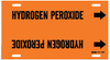Brady B-915 Black on Orange Plastic Strap-On Pipe Marker - 3 1/2 in Character Height - Printed Msg = HYDROGEN PEROXIDE - 4341-H -- 754473-67571