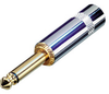 Neutrik NYS224G 1/4 Inch TS Connector - Nickel & Gold -- NEUNYS224G