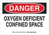 Confined Space Sign - 126824 - Brady Corporation