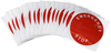 Brady B-593 White on Red Polyester Thermal Transfer Die-Cut Thermal Transfer Printer Label Roll - THTEP-196-593RD -- 662820-89660