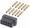 5+5 Pos. Female DIL 22 AWG Cable Conn. Kit, for Latches - M80-8891005 - Harwin Plc