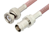 BNC Male to BNC Female Cable 72 Inch Length Using RG142 Coax - PE3777-72 - Pasternack