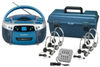 Val-U-Pak CD Listening Center, 6 Personal Leatherette Headphones - LCP/MPC5050Plus/MS2L - Visual Sound, Inc.