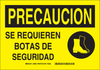 Brady B-120 Fiberglass Reinforced Polyester Rectangle Yellow Personal Protection Equipment (PPE) Sign - Language English / Spanish - TEXT: CAUTION - 39849 - 754473-39849 - R. S. Hughes Company, Inc.