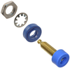 Conn, Banana, Jack, 15A, Turret, Blue Rohs Compliant Pomona - 51AH6600 - Newark, An Avnet Company