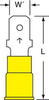 3M Highland Yellow Butted Vinyl Butted Quick-Disconnect Terminal MTV10-250Q - 1.05 in Length - 0.15 in Inside Diameter - 051128-60027 - R. S. Hughes Company, Inc.