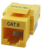 Cat6 RJ45 Keystone Jack, Tool-less, Yellow - 43-010YL - Computer Network Accessories, Inc.