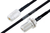 MIL-DTL-17 N Female to N Female Bulkhead Cable 36 Inch Length Using M17/84-RG223 Coax - PE3M0040-36 - Pasternack