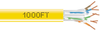 1,000Ft CAT6 Solid Bulk Cable 550-MHZ UTP Yellow CMR PVC, Box - EYN872A-PB-1000 - Black Box