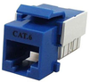 Cat6 RJ45 Modular Keystone Jack, 110 Style, Blue - 43-312BL - Computer Network Accessories, Inc.