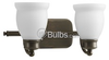 Two-Light Wall Bracket Light Fixture - P2994-74 - bulbs.com