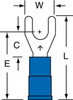 3M Scotchlok Blue Butted Nylon Butted Ring Terminal MNG14-8FX - 0.91 in Length - 0.34 in Wide - 0.07 in Inside Diameter - #8 Stud - 051128-58666 - R. S. Hughes Company, Inc.