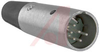 XLR Plug; Straight Male Cord; 6; Zinc, Nickel Plated; Brass, Silver Plated - 70214588 - Allied Electronics, Inc.