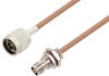N Male to TNC Female Bulkhead Cable 50 cm Length Using RG400 Coax - PE3W07264-50CM - Pasternack
