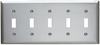 Toggle Switch Openings, Five Gang, 302 Stainless Steel -- SS5 - Image