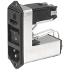 IEC Appliance Inlet C14 with Filter, Fuseholder 1- or 2-pole (5x20 mm or 6.3x32 mm), Line Switch 1- or 2-pole, Voltage Selector (Step) -- CD - Image