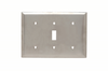 Combination Wall Plate, 1 Blank, 1 Toggle Switch & 1 Blank -- SS14114 - Image
