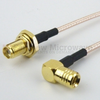 SMA Female Bulkhead to RA Push-On SMB Male Cable RG-316 Coax in 60 Inch - FMC1226315-60 - Fairview Microwave Inc.