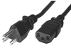 1 1/2' UL Approved Computer Power Cord, Black - 602452 - Computer Network Accessories, Inc.
