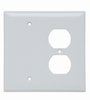 Combination Openings, 1 Blank & 1 Duplex Receptacle -- SPJ138W - Image