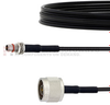 Slide-On BMA Plug Bulkhead to N Male Cable LMR-100 Coax in 6 Inch - FMCA1645-6 - Fairview Microwave Inc.