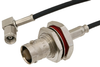 TNC Female Bulkhead to SMC Plug Right Angle Cable 36 Inch Length Using RG174 Coax - PE36779-36 - Pasternack