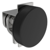 Compression Latch, Self-Adjusting, Medium Size, No Restriction, Low Profile Black Knob, 0.8-6.4mm Panel, 3.2-9.5mm Grip, Steel, Zinc Plated, Bright Chromate - 44-1-34-0 - Southco