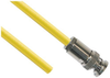 TRB Plug 3-Slot Male to Blunt end 50 Ohm Triaxial cable Yellow jacket .245 O.D.; 48-inch Triaxial Cable Assembly - MP-2604-48 - MilesTek Corporation